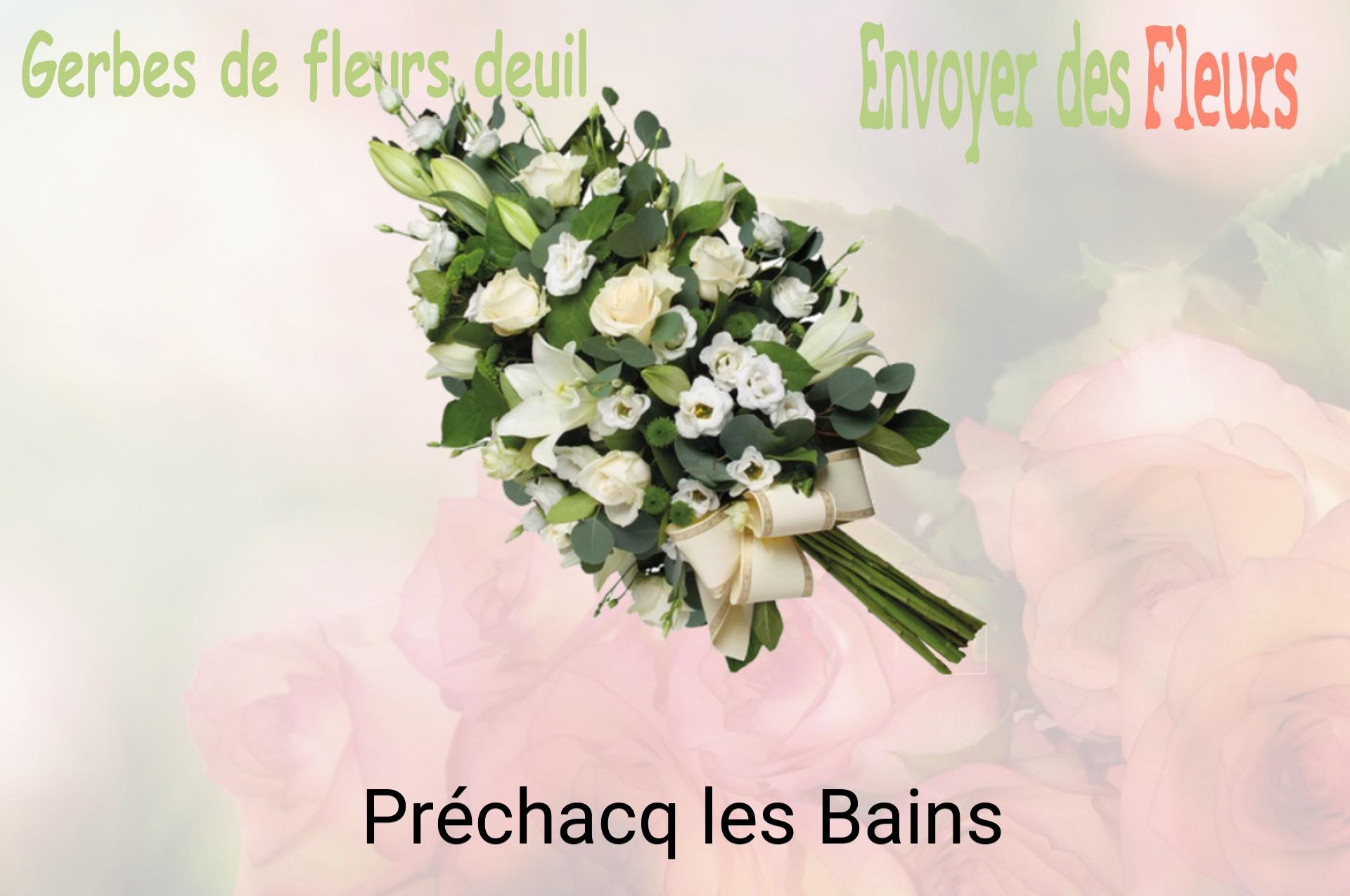 Gerbe de fleurs de deuil livrée à Préchacq-les-Bains